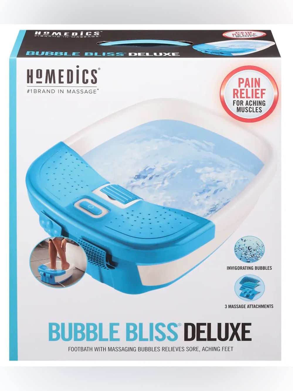 HoMedics Bubble Bliss Deluxe Foot Spa